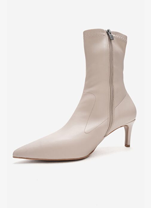 Luvi Shoes Luvi Shoes ROSSANO Bej Streç Kadın İnce Topuklu Bot | Boyner Bej - 7. görsel