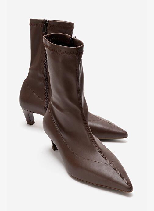 Luvi Shoes Luvi Shoes ALORA Kahverengi Streç Kadın Kısa Topuklu Bot Boyner'de! Kahverengi - 2. görsel