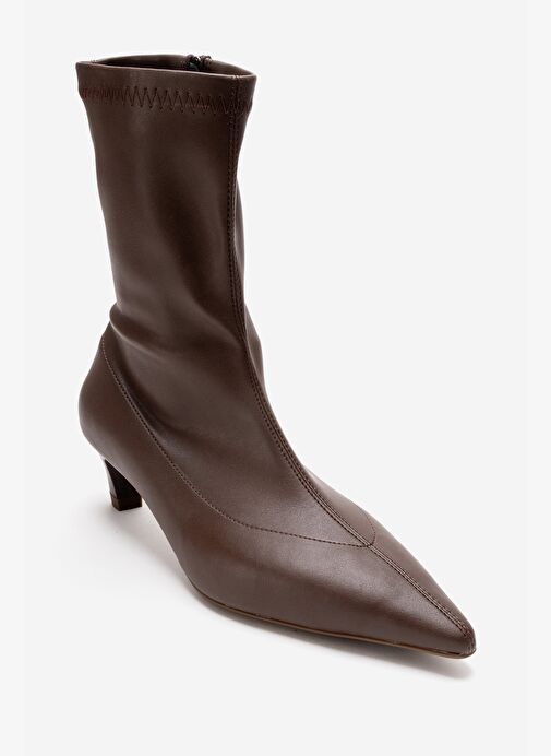 Luvi Shoes Luvi Shoes ALORA Kahverengi Streç Kadın Kısa Topuklu Bot Boyner'de! Kahverengi - 4. görsel