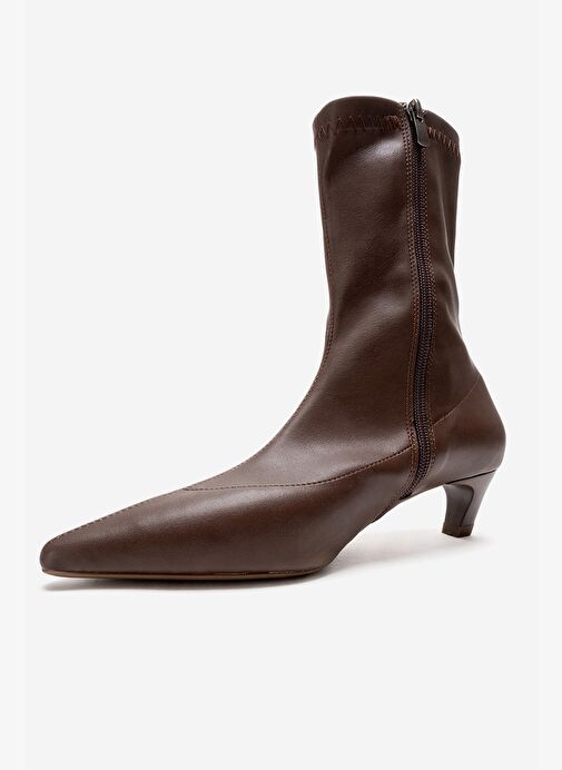 Luvi Shoes Luvi Shoes ALORA Kahverengi Streç Kadın Kısa Topuklu Bot Boyner'de! Kahverengi - 5. görsel