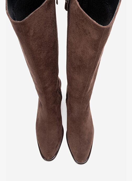 Luvi Shoes Luvi Shoes Belirsiz PARADİS Kahverengi Süet Kadın Kalın Topuklu Çizme Bot | Boyner Belirsiz - 5. görsel