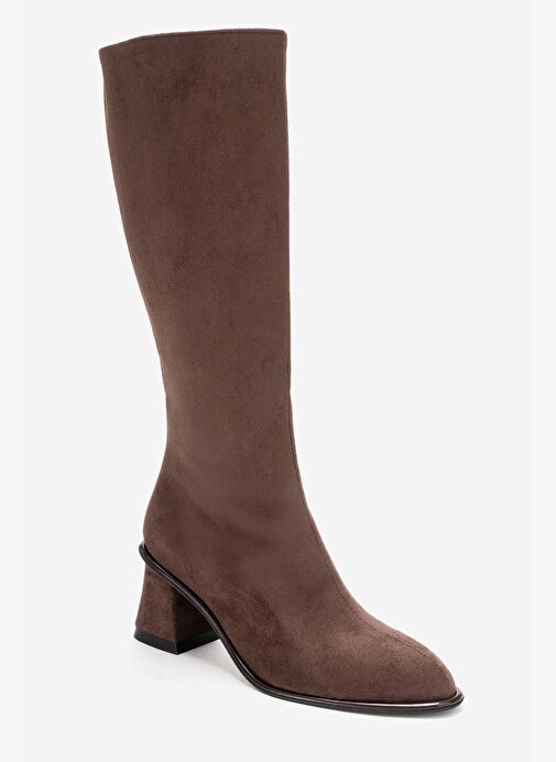 Luvi Shoes Luvi Shoes Belirsiz PARADİS Kahverengi Süet Kadın Kalın Topuklu Çizme Bot | Boyner Belirsiz - 6. görsel