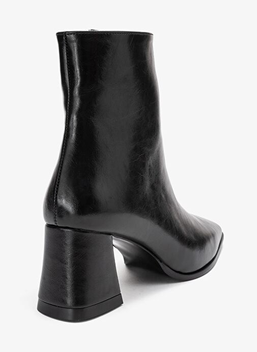 ARVEN Siyah Cilt Kadın Kalın Topuklu Bot - Görsel 6