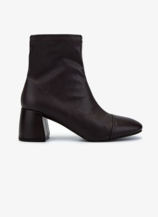 Valmenti Kadın Deri & Suni Kahverengi Topuklu Bot - Görsel 2