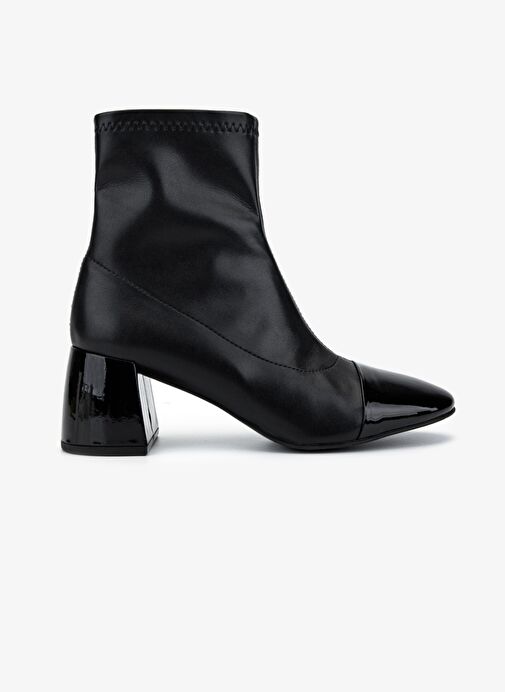Valmenti Kadın Deri & Suni Siyah Topuklu Bot - Görsel 2