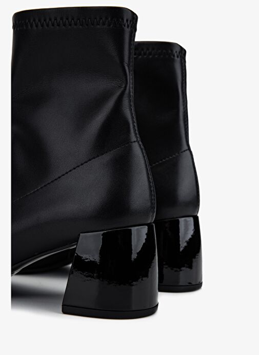 Valmenti Kadın Deri & Suni Siyah Topuklu Bot - Görsel 5