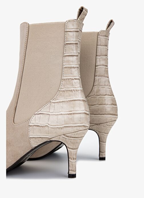 Valmenti Kadın Hakiki Deri Taş Süet Topuklu Bot - Görsel 5