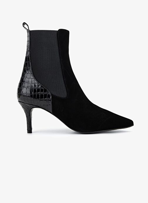 Valmenti Kadın Hakiki Deri Siyah Topuklu Bot - Görsel 2