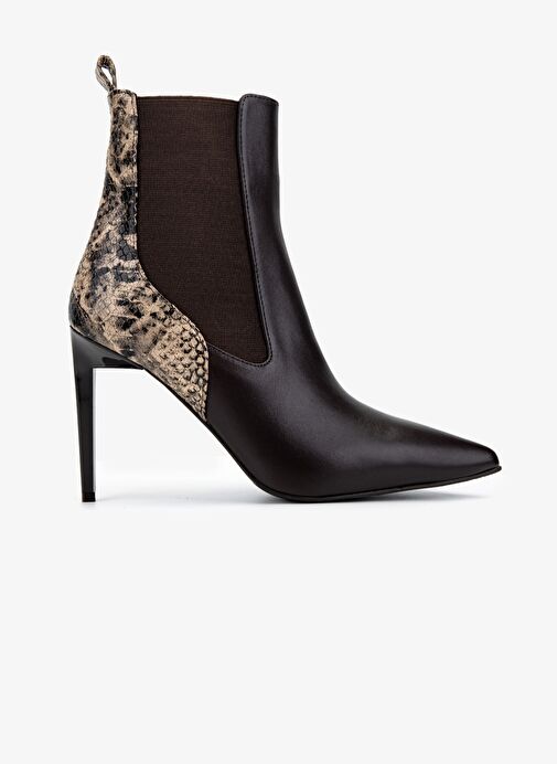 Valmenti Kadın Hakiki Deri Kahverengi Topuklu Bot - Görsel 2