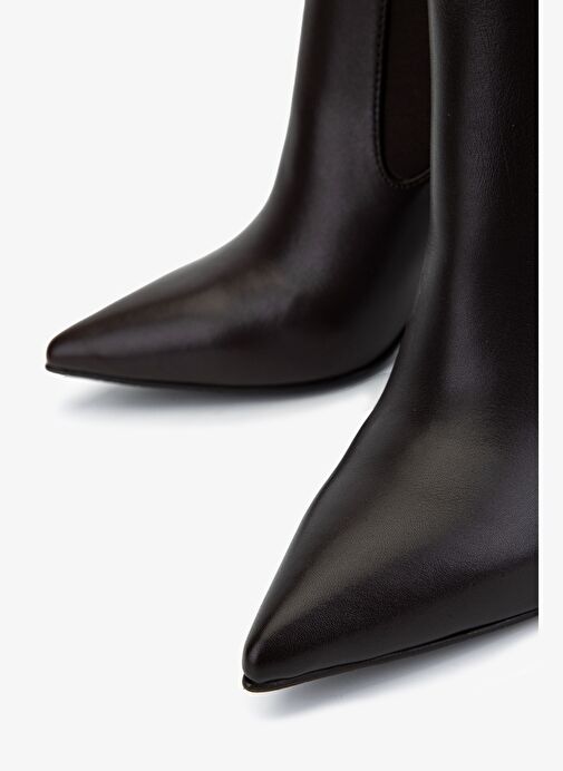 Valmenti Kadın Hakiki Deri Kahverengi Topuklu Bot - Görsel 4