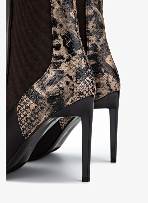 Valmenti Kadın Hakiki Deri Kahverengi Topuklu Bot - Görsel 5