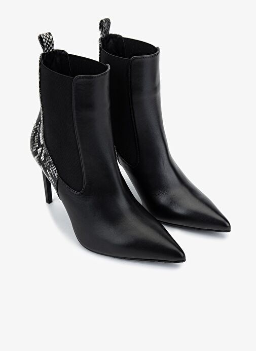 Valmenti Kadın Hakiki Deri Siyah Topuklu Bot - Görsel 3