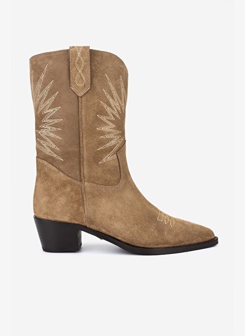 Valmenti Kadın Hakiki Deri Kahverengi Western Bot - Görsel 2