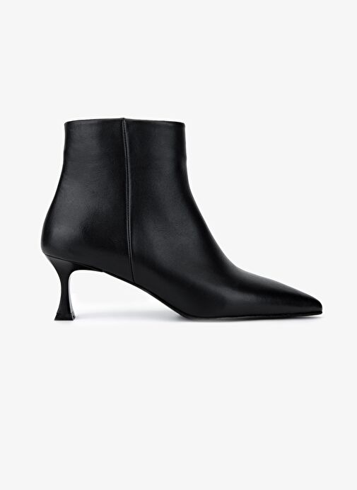 Valmenti Kadın Hakiki Deri Siyah Deri Topuklu Bot - Görsel 2