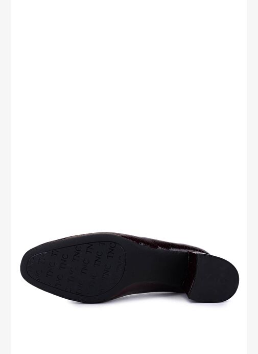 Tamer Tanca Kadın Hakiki Deri Bordo Klasik Ayakkabı - Görsel 5