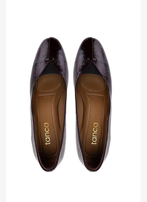 Tamer Tanca Kadın Hakiki Deri Bordo Klasik Ayakkabı - Görsel 6