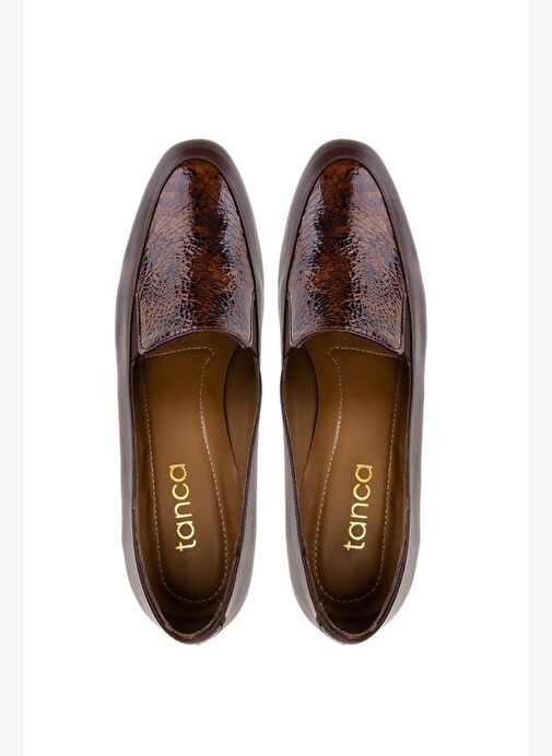 Tamer Tanca Kadın Hakiki Deri Kahverengi Klasik Ayakkabı - Görsel 6