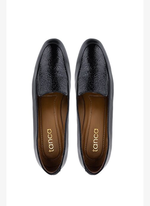 Tamer Tanca Kadın Hakiki Deri Siyah Klasik Ayakkabı - Görsel 6
