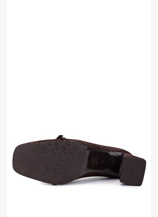 Tamer Tanca Kadın Hakiki Deri Kahverengi Süet Klasik Ayakkabı - Görsel 5