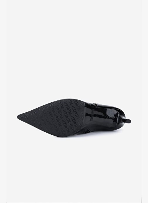 Valmenti Kadın Hakiki Deri Siyah Rugan Topuklu Bot - Görsel 6