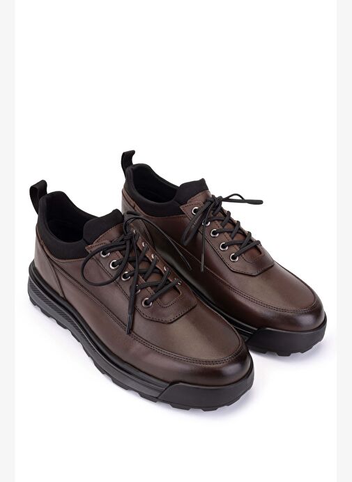 Tamer Tanca Erkek Hakiki Deri Taba Sneakers & Spor Ayakkabı - Görsel 3