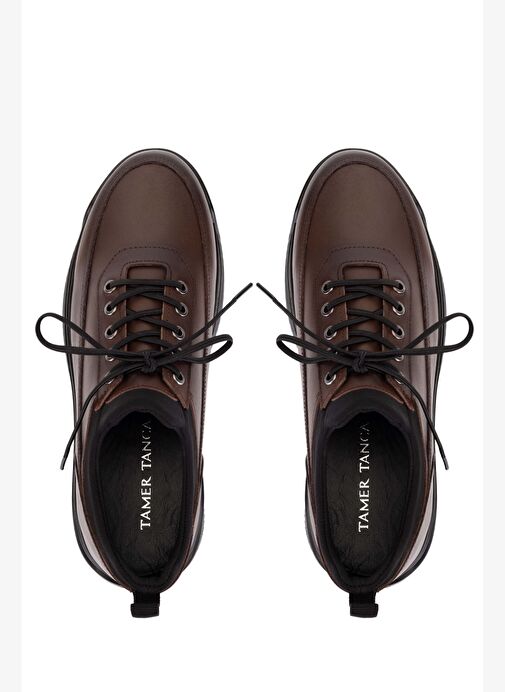 Tamer Tanca Erkek Hakiki Deri Taba Sneakers & Spor Ayakkabı - Görsel 5