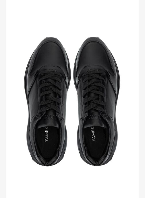 Tamer Tanca Erkek Hakiki Deri Siyah Sneakers & Spor Ayakkabı - Görsel 6