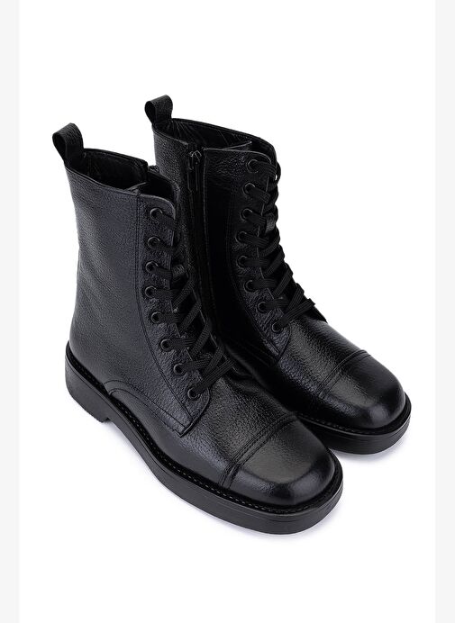 Tamer Tanca Kadın Siyah Floter Casual Bot - Görsel 3