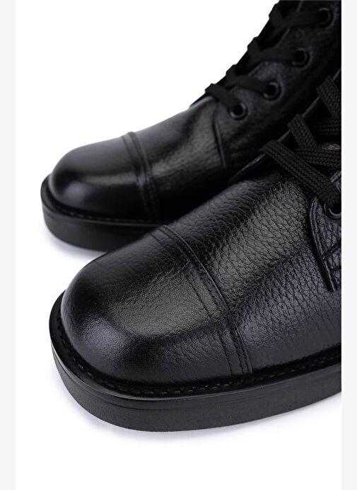 Tamer Tanca Kadın Siyah Floter Casual Bot - Görsel 4