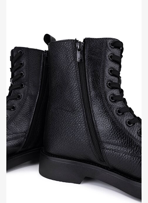 Tamer Tanca Kadın Siyah Floter Casual Bot - Görsel 6