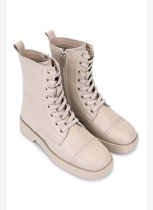 Tamer Tanca Kadın Bej Floter Casual Bot - Görsel 3