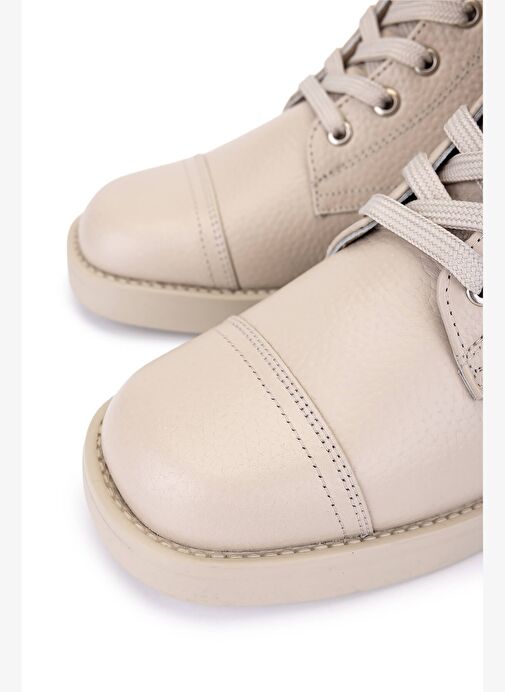 Tamer Tanca Kadın Bej Floter Casual Bot - Görsel 4