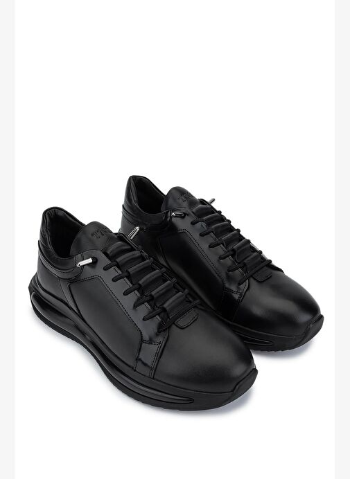 Tamer Tanca Erkek Hakiki Deri Siyah Sneakers & Spor Ayakkabı - Görsel 3