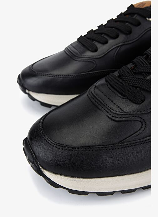Valmenti Erkek Hakiki Deri Siyah Sneakers & Spor Ayakkabı - Görsel 4