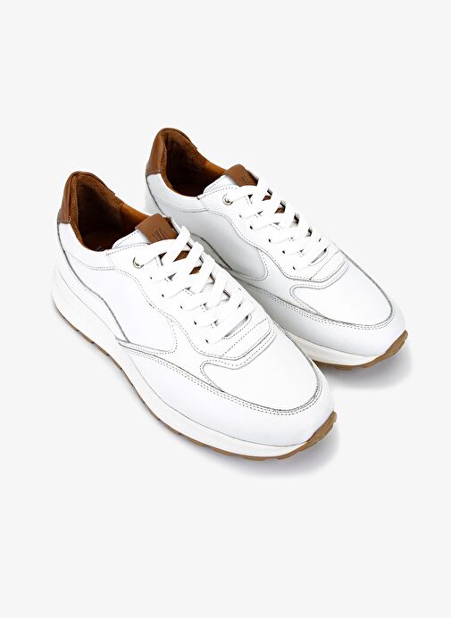 Valmenti Erkek Hakiki Deri Beyaz Sneakers & Spor Ayakkabı - Görsel 3