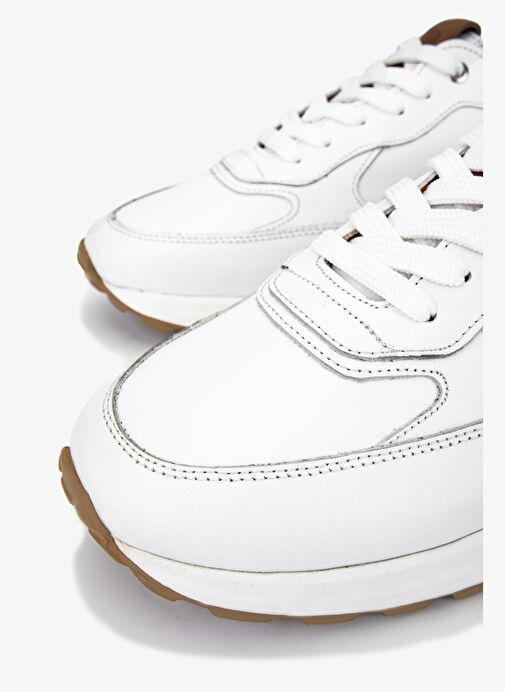 Valmenti Erkek Hakiki Deri Beyaz Sneakers & Spor Ayakkabı - Görsel 4
