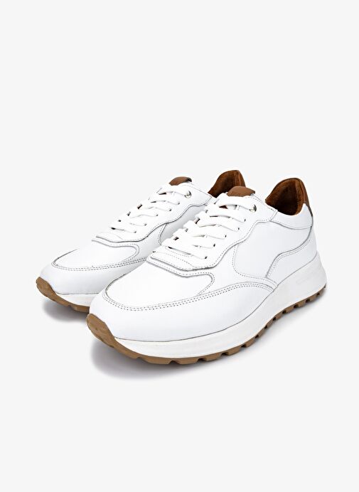 Valmenti Erkek Hakiki Deri Beyaz Sneakers & Spor Ayakkabı - Görsel 5