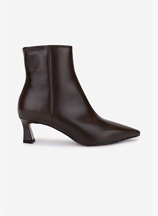 Valmenti Kadın Hakiki Deri Kahverengi Topuklu Bot - Görsel 2
