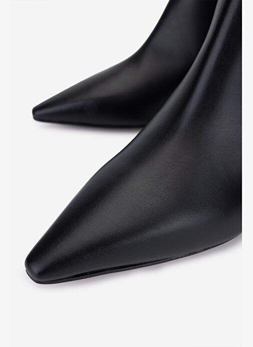 Valmenti Kadın Hakiki Deri Siyah Topuklu Bot - Görsel 4