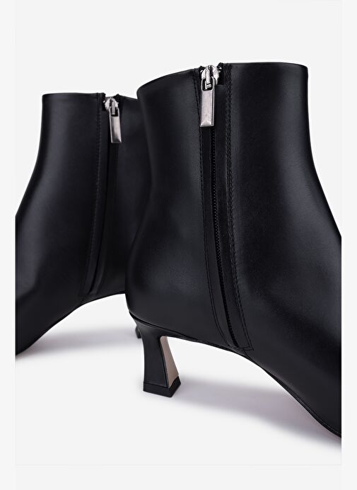 Valmenti Kadın Hakiki Deri Siyah Topuklu Bot - Görsel 5