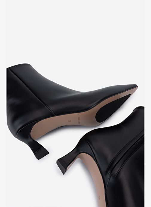 Valmenti Kadın Hakiki Deri Siyah Topuklu Bot - Görsel 6