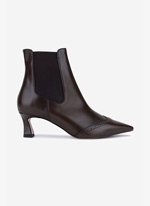 Valmenti Kadın Hakiki Deri Kahverengi Topuklu Bot - Görsel 2