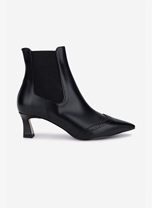 Valmenti Kadın Hakiki Deri Siyah Topuklu Bot - Görsel 2