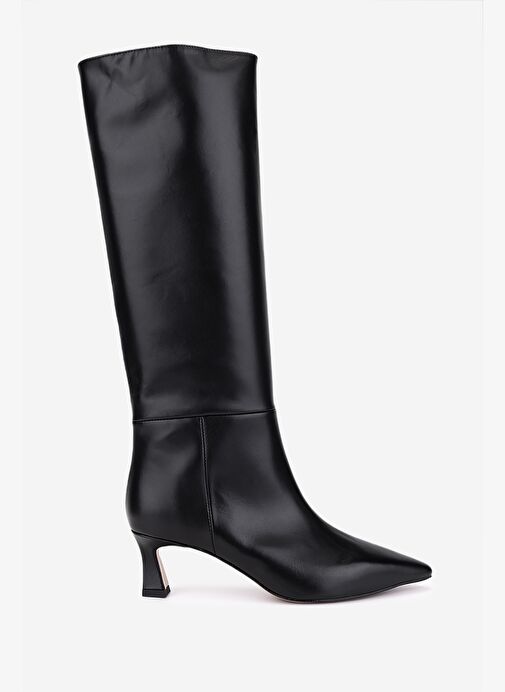 Valmenti Kadın Hakiki Deri Siyah Topuklu Çizme - Görsel 2