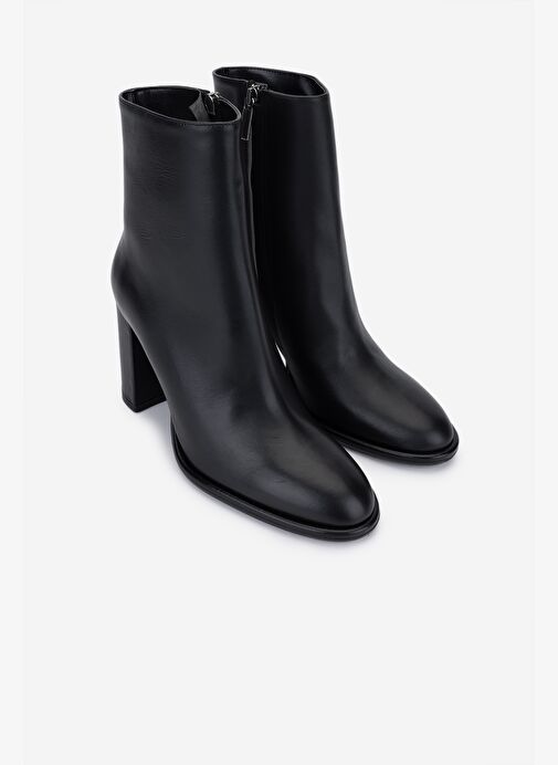 Valmenti Kadın Hakiki Deri Siyah Topuklu Bot - Görsel 3