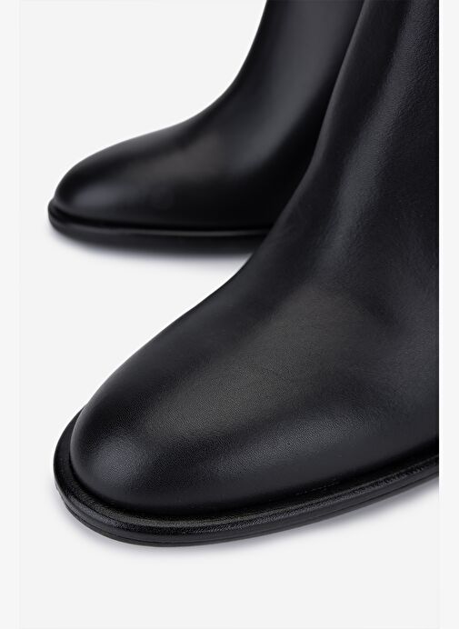 Valmenti Kadın Hakiki Deri Siyah Topuklu Bot - Görsel 4