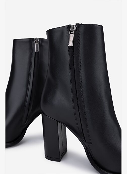 Valmenti Kadın Hakiki Deri Siyah Topuklu Bot - Görsel 5