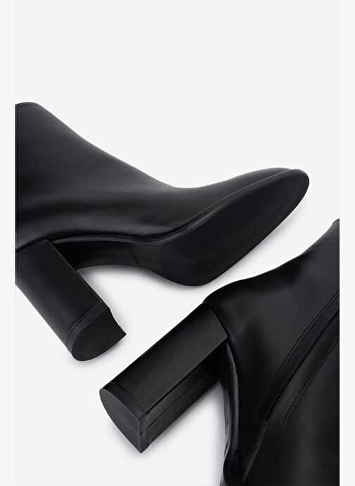 Valmenti Kadın Hakiki Deri Siyah Topuklu Bot - Görsel 6