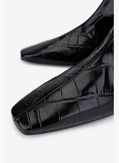 Valmenti Valmenti Kadın Hakiki Deri Siyah Topuklu Bot | Boyner Siyah - 4. görsel