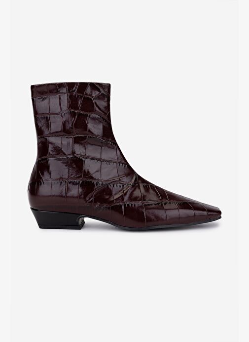 Valmenti Valmenti Kadın Hakiki Deri Bordo Topuklu Bot | Boyner Bordo - 2. görsel